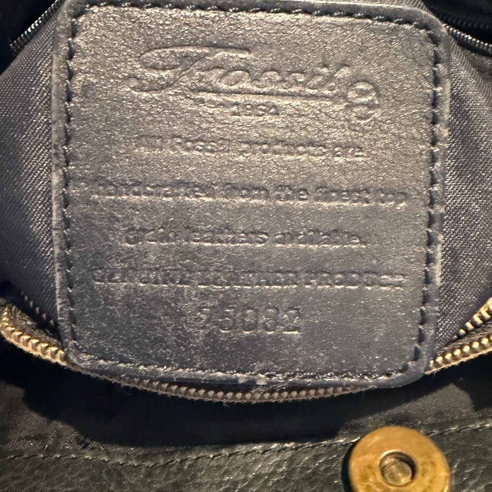 Fossil Black Leather Arm Bag with Front Zip & Flap Pocket - Picture 7 of 8